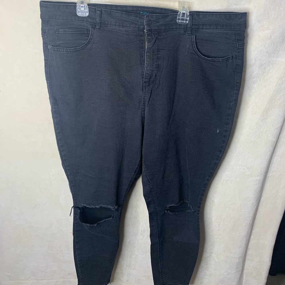 Rue21 Black Ultra High Rise Cropped Jeans